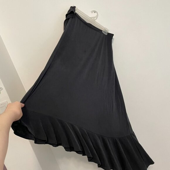 MOULINETTE SOEURS ANTHROPOLOGIE ANTHRO Raneri One Shoulder Dress Dark Gray Boho - Picture 9 of 16